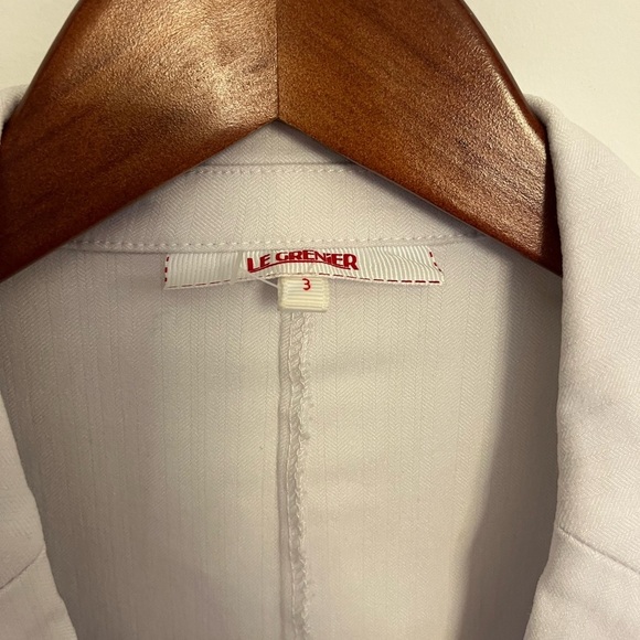 Le grenier Women's Light creamy white Blazer Jacket size 3 - Picture 3 of 5